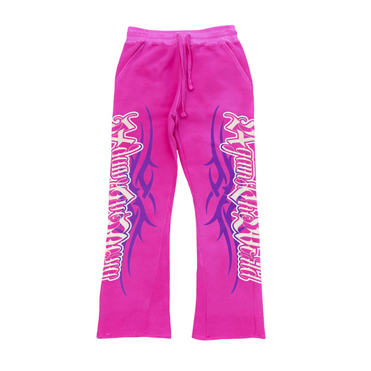 ABSTRACT SWEATPANTS (PINK)