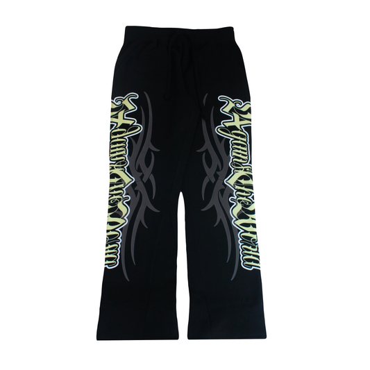 ABSTRACT SWEATPANTS (BLACK)