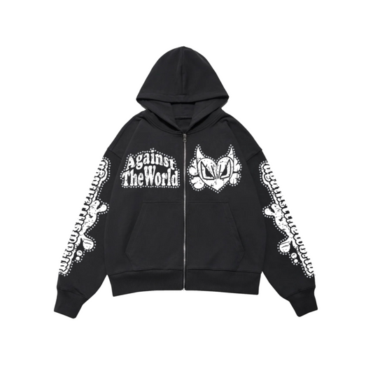 ATW LOGO DYED ZIP UP (SHADOW)